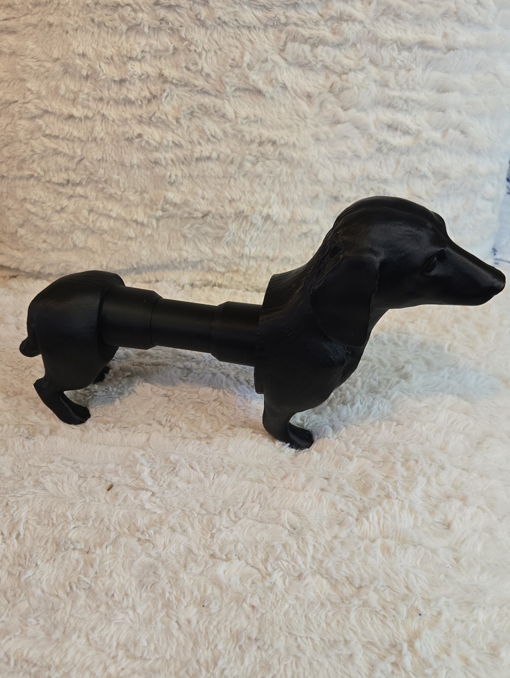 Black Dachshund Dog Toilet Paper Holder